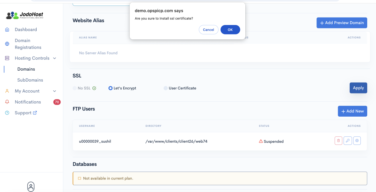 Enable SSL option in OPSPI